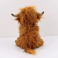 Mainan boneka sapi Highland lembut terlaris mainan kain katun hewan simulasi boneka mewah hadiah pesta untuk anak-anak laki-laki dan perempuan