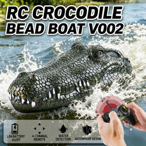 Bateau télécommandé Flytec V002 en forme de tête de crocodile, jouet de simulation de mouvement à commande radio pour enfants, accessoire de <span class=keywords><strong>blague</strong></span> d'Halloween - Product Image 1