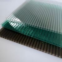 Plaque de polycarbonate transparente à double paroi résistante aux chocs pour serre