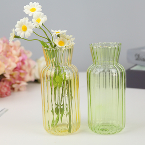 Wholesale Factory Supplies Pink Mini Vases Easter Centerpieces Luxury Art Deco Transparent Glass Vase
