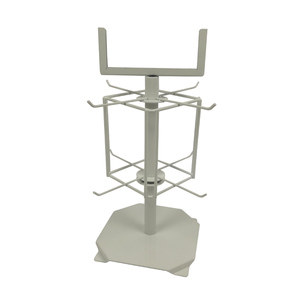 <strong>Customized</strong> <strong>Countertop</strong> Metal White Spinner <strong>Display</strong> Stand for Stores, Bookmark <strong>Display</strong> Rack - Product Image 1