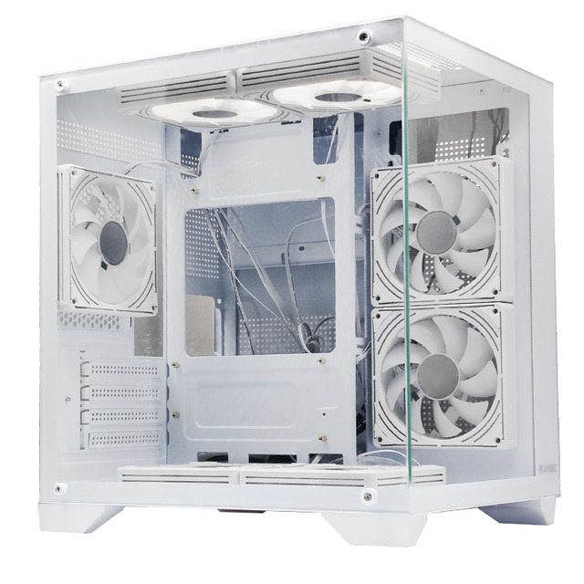 MANMU OEM Tempered Glass Mid Tower MicroATX PC Case Gaming USB 3.0 Transparent Side Panel Window in Stock
