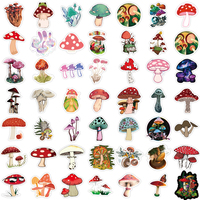 50 PCS Aquarell Pilz Dünne Aufkleber für Laptop Junk Bullet Scrap book Kinder Notebooks Typ Vinyl Stick