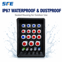 Boîtier de distribution d'alimentation industriel SFE 4 voies 20A 24 prises 110V Edison américain + 4 sorties 19 broches