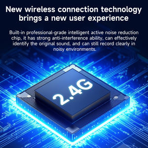 Mini microphone d'entretien portable Lot de 2 microphones lavaliers sans fil Dispositif de diffusion en direct pour <span class=keywords><strong>facebook</strong></span> Tiktok et YouTube - Product Image 5