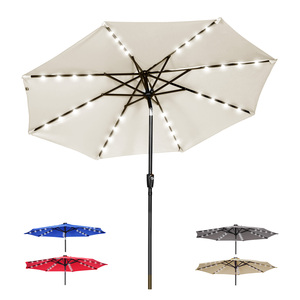 Hiện Đại Không Thấm Nước Ngoài Trời Patio Parasol Vườn Hồ Bơi Phòng Tập Thể Dục Khách Sạn Năng Lượng Mặt Trời LED Ánh Sáng Ô Cho Sân Công Viên Câu Cá Dù Để Che Nắng - Product Image 1