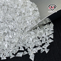Moissanite de laboratoire de couleur D, clarté VVS1, taille triangle, certifiée GRA, dureté 9.25 Mohs, dispersion chromatique 0.104