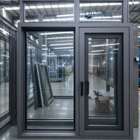 Fenêtres à battants modernes en alliage d'aluminium résistantes aux ouragans avec verre Low-E à rupture de pont thermique pour économie d'énergie pour la maison