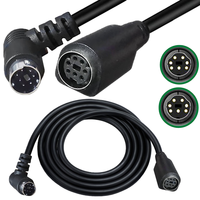 Câble S-Video Coaxial Mini DIN 7 broches personnalisé pour transmission de signal, paire torsadée tressée en PVC, mâle-femelle, pour haut-parleurs/moniteurs