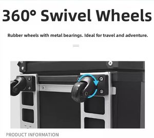 Nouvelle <span class=keywords><strong>valise</strong></span> en alliage d'aluminium pour motos - Rangement universel pour vélos électriques, voitures à pédales et coffres arrière extérieurs - Product Image 4