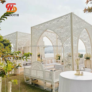 Venta al por mayor precio de fábrica moderno de Metal boda Mandap Stand nueva llegada Chuppah Props para evento decoración de bodas - Product Image 1