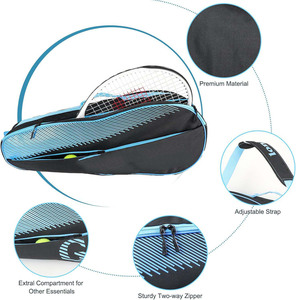 Échantillon gratuit : Sac de sport vintage pour tennis, sac de transport portable pour raquettes de tennis, sac fourre-tout personnalisé pour le sport - Product Image 6