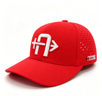 Gepersonaliseerde baseballcaps met geborduurd logo, geprinte 3D-borduursels, 6 panelen, groothandel, promotioneel, waterdicht, rode baseballcaps