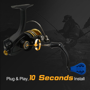 Empuñadura para carrete de pesca, 66mm, fibra de carbono, 35mm, TPE, azul, para carretes giratorios Penn 420ss 430ss - Product Image 4