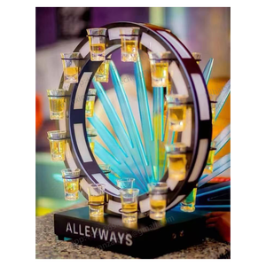 2025 New Arrival biểu tượng tùy chỉnh vòng kim loại có thể sạc lại thép không gỉ Led Shot Khay kính - Product Image 1