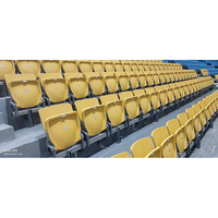 Chaises de stade de football, sièges de stade, coussins, sièges pliables en plastique