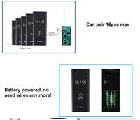 Lecteur de contrôle d'accès sans fil WR1-MF 433 MHz à code roulant, étanche IP65, avec RFID 13,56 MHz et Wiegand 26/34 bits