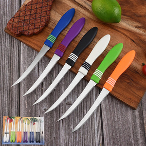 Stainless Steel Steak Knife Set 12 Pcs Colorful Serrated Blades For Kitchen Use - Product Image 3
