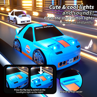 Mini voiture RC 2.4G avec mode de suivi intelligent, mode d'évasion, retournement à une touche, lumière LED, son, portée de 50 m, haute vitesse, mini voiture RC portable pour drift
