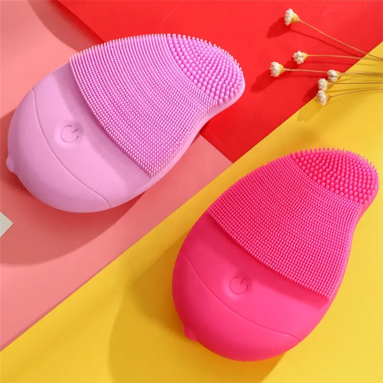 Mini USB Rechargeable Facial Cleansing Brush Waterproof Silicone Face Cleaner Silicone Face Brush