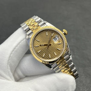 นาฬิกาสแตนเลสสำหรับผู้ชายหรูหรารุ่นที่จำกัดจำนวน2025สายเซรามิกสีทองกระชับเครื่องรางแบบตะขอซ่อนเร้น - Product Image 2