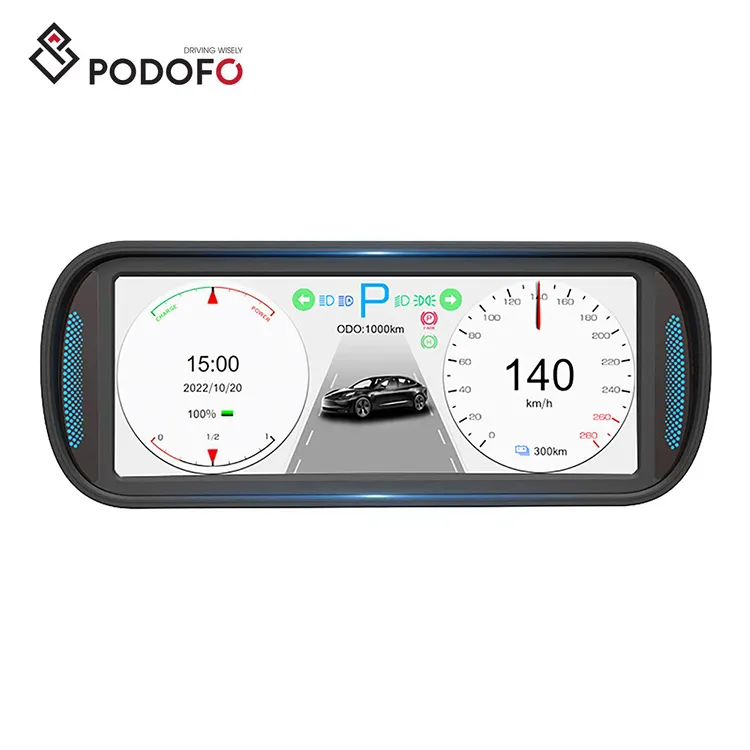 Podofo 6.8-inch IPS HD Screen Hud Head-up Car Display For Tesla Model 3/Y Dashboard Accurate Speed Plug and Play