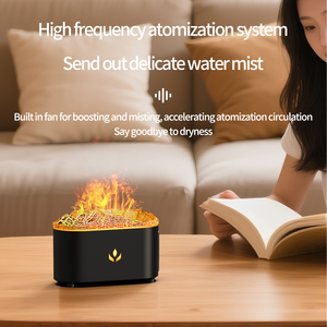 Siêu âm ngọn lửa tạo độ ẩm ánh sáng ban đêm 7-màu sắc thay đổi hương thơm khuếch tán 150ml Công suất yên tĩnh hoạt động hộ gia đình sử dụng - Product Image 3