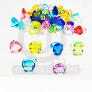 1 Set Plastic Gems DIY Handcrafts Props Little Girls Gems Toys