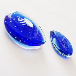 Soporte plano azul para palillos, único <span class=keywords><strong>Murano</strong></span>, Burbuja de cristal de <span class=keywords><strong>Murano</strong></span>, medusas 3D, estatuilla de animales marinos, vajilla, estante para bolígrafo - Product Image 5