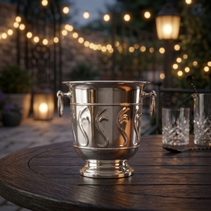 <b>Silver</b> Plated Brass Classic Durable <b>Ice</b> <b>Bucket</b> for Party - Product Image 4