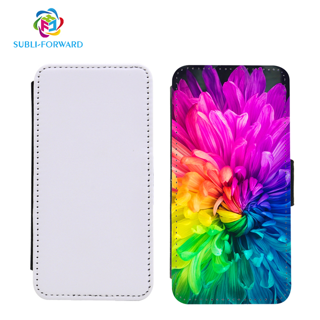 Subli-forward Customized 2D Sublimation Blanks Leather Flip Phone Case Wallet Case for Samsung S9 Black Durable Promotional Use