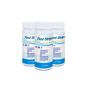 Kit de prueba de W-6 para piscina, tiras de prueba de agua para limpieza de SPA, 50 tiras, <span class=keywords><strong>descuento</strong></span> de verano - Product Image 1