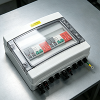 Boîtier de distribution PV HA12-2-2, coque ABS, IP65, utilisation intérieure, 63A, 1000V, système photovoltaïque solaire avec 2 prises