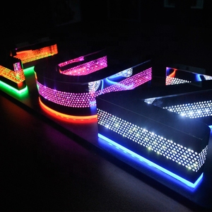 Offre Spéciale 12 jours de travail panneau d'affichage acrylique petite lettre en métal 3D pour la publicité d'entreprise LED 20 3 7 paiement mural reçu - Product Image 2