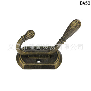 Gancho para ropa montado en la pared de estilo antiguo, forma poligonal de aleación de zinc para detrás de puertas o paredes BA50 - Product Image 3
