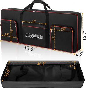 Étui pour clavier portable, échantillon gratuit, en tissu polyester imperméable avec sangles réglables - Product Image 3