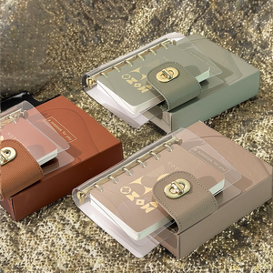 Cao cấp A7 PVC Loose-Leaf Binder Set dễ thương <span class=keywords><strong>Mini</strong></span> rõ ràng Pocket Tạp Chí/kế hoạch Hộp quà tặng cá nhân máy tính xách tay cô gái bán buôn - Product Image 2