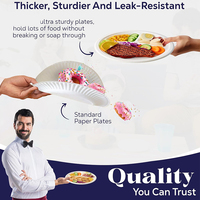 Assiettes jetables en pulpe de canne à sucre de 10 pouces, robustes, 100 % biodégradables, à 3 compartiments, pour fêtes et restaurants