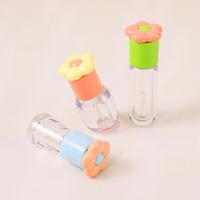 Tube Lip Gloss Bunga Transparan Ramah Lingkungan 4ml 4.8ml 6.6ml, Plastik Bulat Kosong, Fitting Custom, Sablon Kosmetik