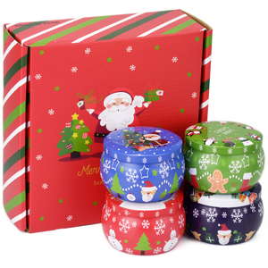 Di lusso Private Label di natale fragranza olio di soia candele profumate di cera - Product Image 1