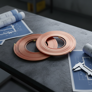 Tuyau en cuivre pur C12200 99,99 % en forme de pancake, conforme à la norme ASTM B280, diamètres 1/4 ", 3/8 ", 1/2 " pour la réfrigération et le chauffage (HVAC) - Product Image 3