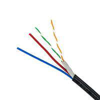 Production en usine CCA 25AWG cat5e 2 paires de câbles réseau utp lan 4 cœurs avec câble d'alimentation 2c poe