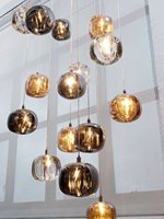 Suspension Pomme en Cristal Haut de Gamme Postmoderne Luxe Léger, Créative, Unique et Simple, à Tête Unique, pour Chevet, Salle à Manger, Bar, Comptoir