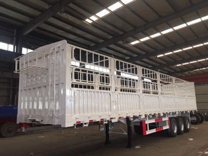 Stake Semi-<b>Trailer</b> 3 Axle Steel Cargo <b>Trailer</b> with 5001-10000kg Payload 9.5x2.5x3.5m Size - Product Image 3