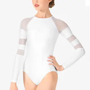 MiDee yüksek kalite jimnastik Unitard giyim uzun kollu eklemler Leotard satılık kızlar için