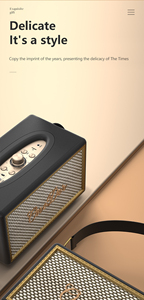 OneDer-Haut-parleur 2024 en bois brun 40W, double klaxon, lecteur de musique portable sans fil pour l'extérieur, stéréo, maison, <span class=keywords><strong>cuir</strong></span>, bois - Product Image 5
