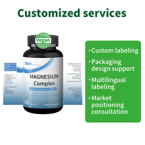 Cápsulas de Complejo de Magnesio Vegano 100% a Base de Plantas, Cumple con las Normas de la UE, Etiquetado y Empaquetado Personalizados, Suplemento Apto para Veganos - Product Image 4