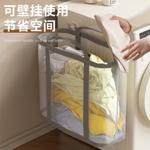 Collapsible Laundry <b>Basket</b> Rectangle Non Woven Fabric <b>Large</b> Capacity Clothing Organizer Standing Type - Product Image 4