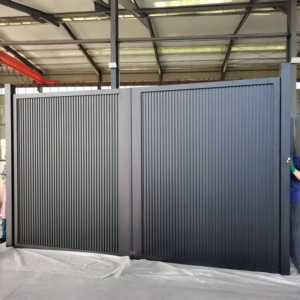 Kit de <span class=keywords><strong>portail</strong></span> <span class=keywords><strong>coulissant</strong></span> automatique en <span class=keywords><strong>acier</strong></span> industriel robuste avec système de <span class=keywords><strong>rail</strong></span> thermolaqué <span class=keywords><strong>pour</strong></span> usage extérieur commercial - Product Image 4