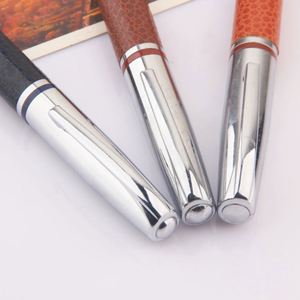 Custom Logo Executive 1.0 mm Fine Writing Business Ballpoint <b>Pen</b> High Quality Leather Metal Signature <b>Pen</b> Business Gift - Product Image 3